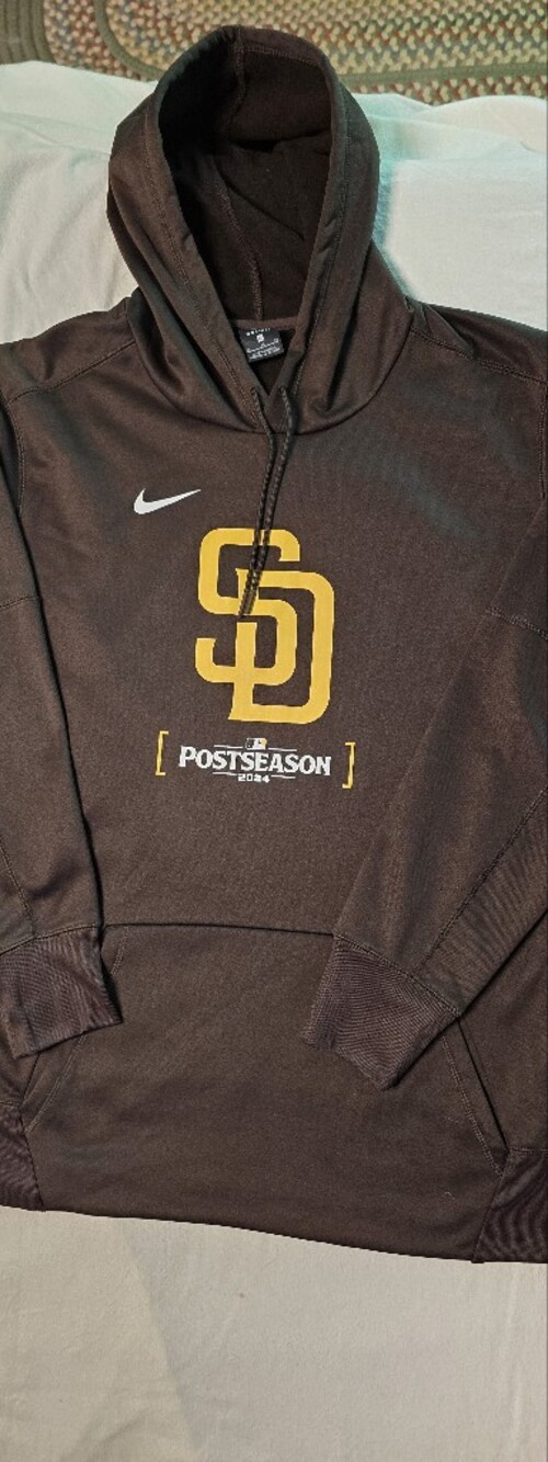 Nike Dri-FIT San Diego Padres 2024 Postseason Hoodie Men's XL Brown Pullover
